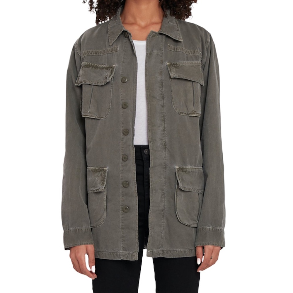 NSF Hunter Green Cargo Pocket Military Jacket Size Large NWT